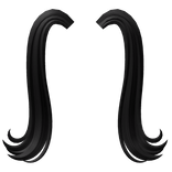 Preppy Girl Pigtail Extensions Black