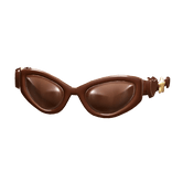 -',ৎ Preppy Heart Gem Glasses in Brown