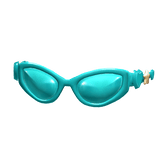 -',ৎ Preppy Heart Gem Glasses in Teal Aqua