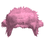 preppy pastel ligth pink fluffy chunky fur ushanka