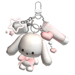 🍀Preppy Pink Bunny Keychain