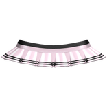 Preppy Pleated Cheer Mini Skirt (Light Pink Black)