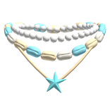 Preppy Summer Necklace Pearls Blue