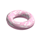 Preppy Summer Pink Pool Floatie Ring Hibiscus