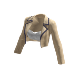 Preppy Tan Cropped Blazer BB