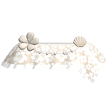 Preppy Tropical Summer Skirt in Beige