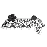 Preppy Tropical Summer Skirt in Black