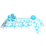 Preppy Tropical Summer Skirt in Blue