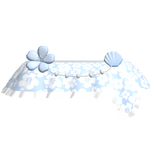 Preppy Tropical Summer Skirt in Light Blue