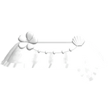 Preppy Tropical Summer Skirt in White