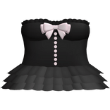♡ : pretty black ballerina ruffle dress