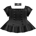 Pretty Black Laced Doll Dress with Choker