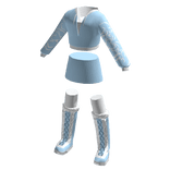 Pretty blue Y2K butterfly set