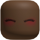 pretty closed eye blush with lashes