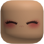 pretty closed eye blush with lashes