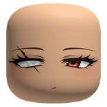 Pretty Demon Face w/ Blind Red Eye Scar - Light