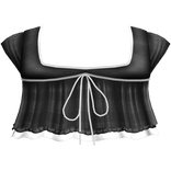 pretty gothic ruffled blouse black 2