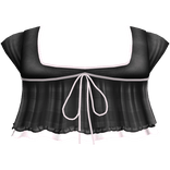 pretty gothic ruffled blouse black 3