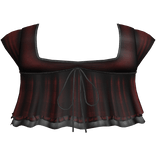 pretty gothic ruffled blouse red 2
