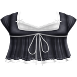 pretty gothic ruffled blouse w tank top blue 2