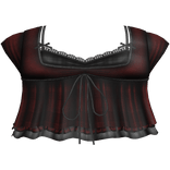 pretty gothic ruffled blouse w tank top red 2