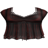 pretty gothic ruffled blouse w tank top red