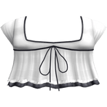 pretty gothic ruffled blouse white 2