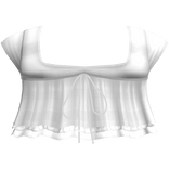 pretty gothic ruffled blouse white