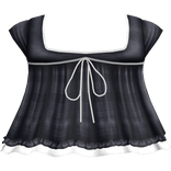 pretty gothic ruffled dress navy blue 2