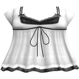 pretty gothic ruffled dress w tank top white 3
