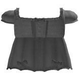 pretty gray gothic doll ribbon dress