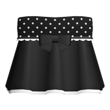 ♡ ꒱ pretty in polka black bow dress