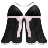 🤍 pretty lace babydoll dress black & pink