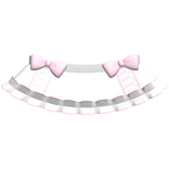 🤍 pretty laced ruffle skirt white & pink