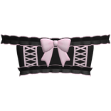 🤍 pretty laced ruffle top black & pink