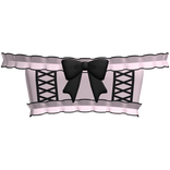 🤍 pretty laced ruffle top pink & black