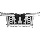 🤍 pretty laced ruffle top white & black