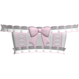 🤍 pretty laced ruffle top white & pink