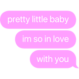 pretty little baby text bubble