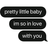 pretty little baby text bubble