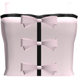 ♡ pretty pink and black corset with bows ♡