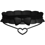 🤍 pretty ruffle choker necklace black