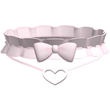 🤍 pretty ruffle choker necklace pink