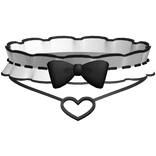 🤍 pretty ruffle choker necklace white & black