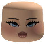 Pretty Soft Makeup Glam Cheeks Face W/ Blue Eyes