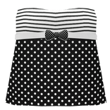 pretty spotted doll dress bow in black & white