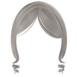 pretty swirly bangs in beige