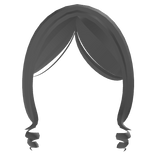 pretty swirly bangs in pastel pink