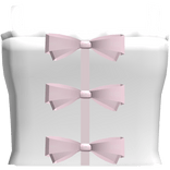 ♡ pretty white and pink corset with bows ♡