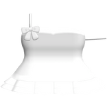 pretty white offshoulder doll dress 